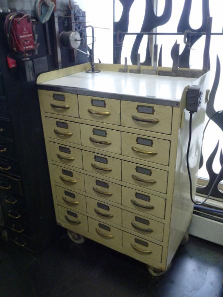 vintage cardfile cabinet, flamingsteel.com, roy mackey, steel sculpture