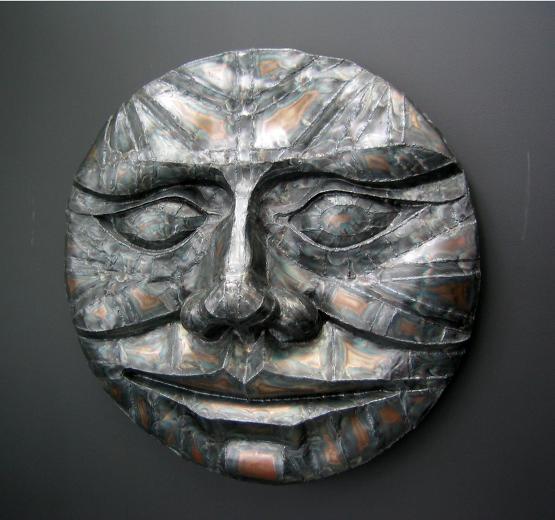 New Moon, flamingsteel.com, roy mackey, steel sculpture, steel art
