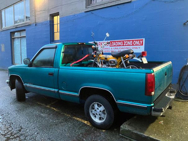 1994 chevy shortbox, flamingsteel.com, roy mackey, live work studios, honda st90